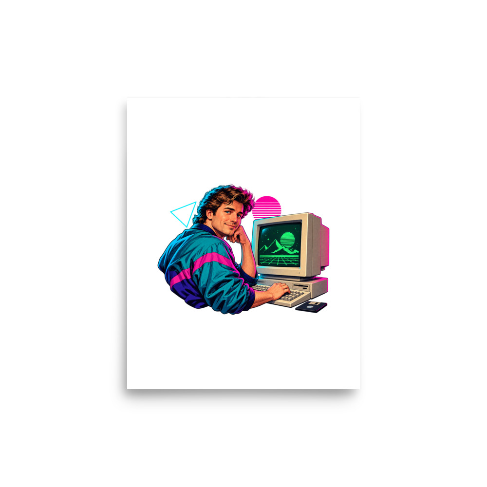 Retro Tech Club — 8 × 10 Matte Art Print