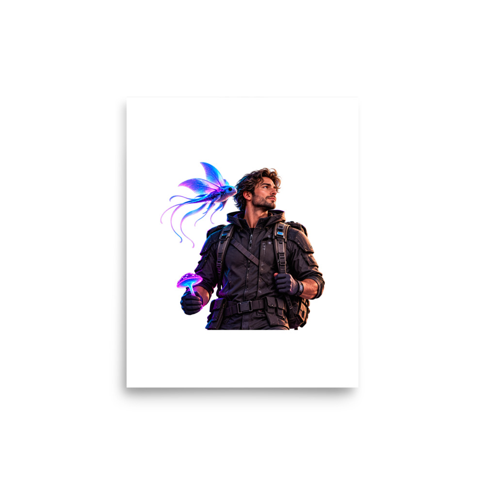 Alien World Traveler — 8 × 10 Matte Art Print